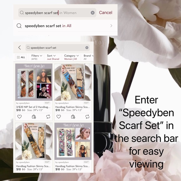 Handbag Skinny Scarf Set 3/$20 - Picture 8 of 8